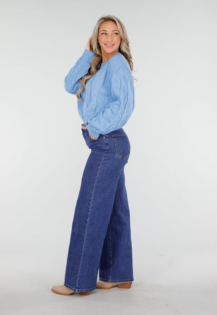 OP=OP.! Blauwe Wide Leg Jeans