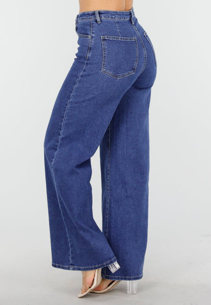 OP=OP.! Blauwe Wide Leg Jeans