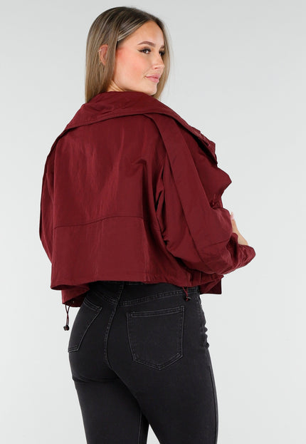 OP=OP.! Bordeauxrode Cropped Lightweight Jas