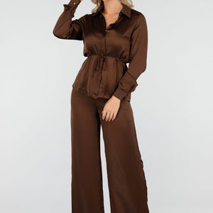 OP=OP.! Bruine Satijnlook Matching Set