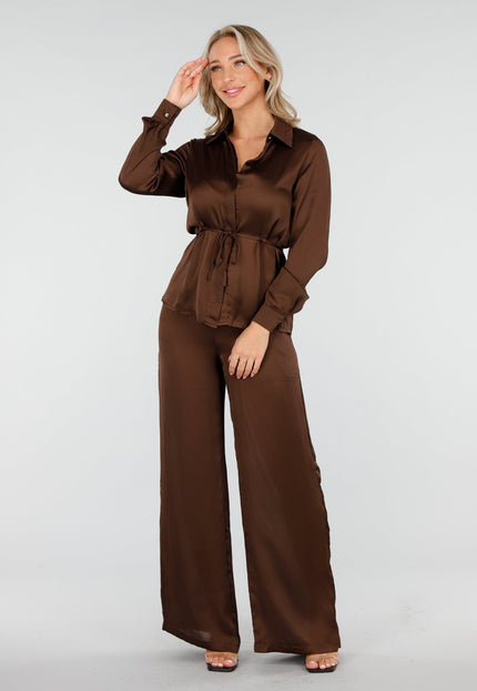 OP=OP.! Bruine Satijnlook Matching Set
