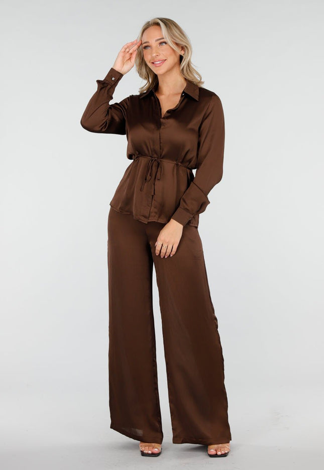 OP=OP.! Bruine Satijnlook Matching Set