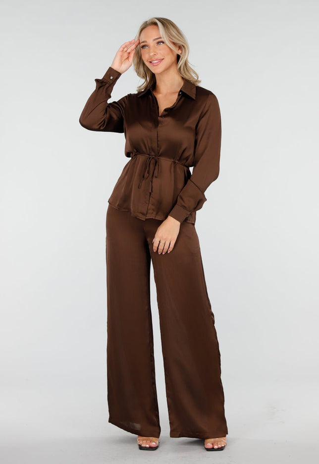 OP=OP.! Bruine Satijnlook Matching Set