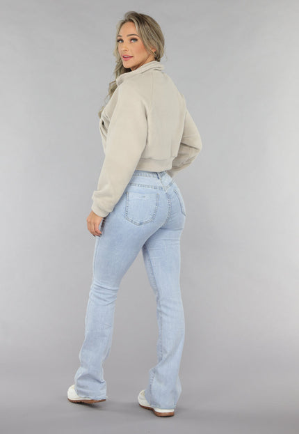 OP=OP! Cropped Fleece Vest met Hoge Kraag