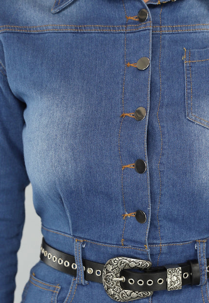 OP=OP.! Denim Maxi jurk met Split