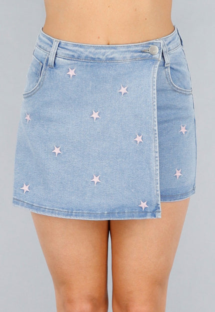 OP=OP.! Denim Stretch Sterren Skort