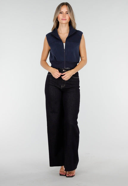 OP=OP.! Donkerblauw Sportvest met Rits