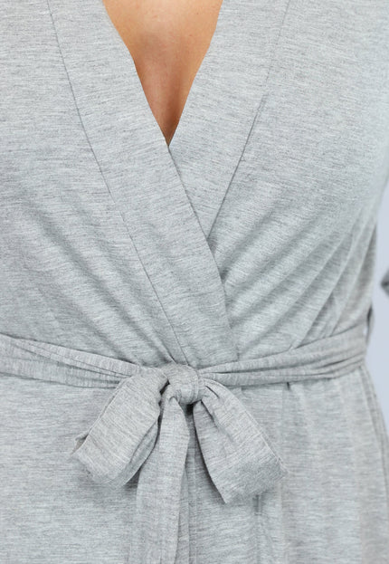 OP=OP.! Elastische Grijze Kimono met Kanten Rug