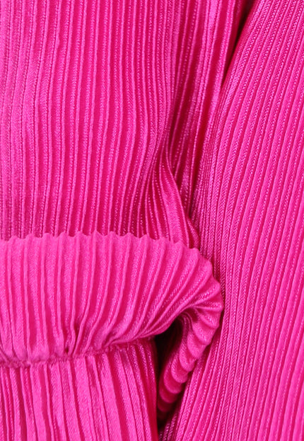 OP=OP.! Fuchsia Plissé Blouse met Broek