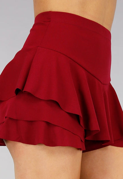 OP=OP.! Geplooide Wijnrode Skort