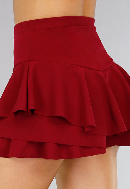 OP=OP.! Geplooide Wijnrode Skort