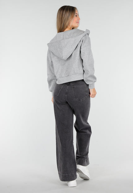 OP=OP.! Grijs Vest met Capuchon en Rits