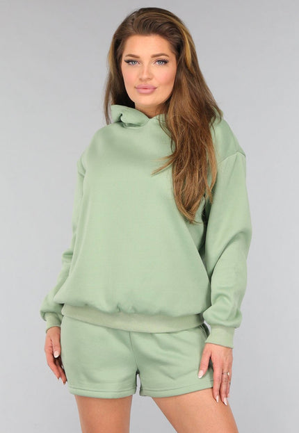 OP=OP.! Groene Short Set met Hoodie