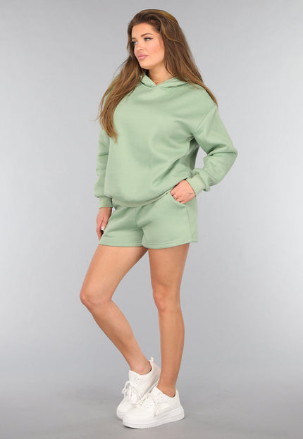 OP=OP.! Groene Short Set met Hoodie