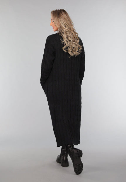 OP=OP.! Lange Zwarte Cardigan met Zakken