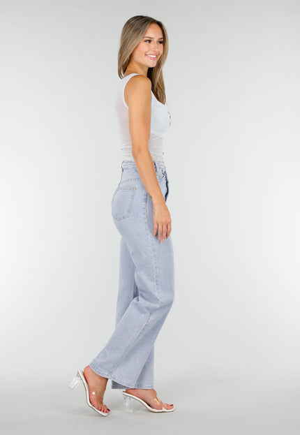 OP=OP.! Lichtblauwe Mesh Crop Top