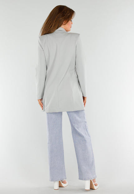 OP=OP.! Lichtgrijze Stretch Blazer