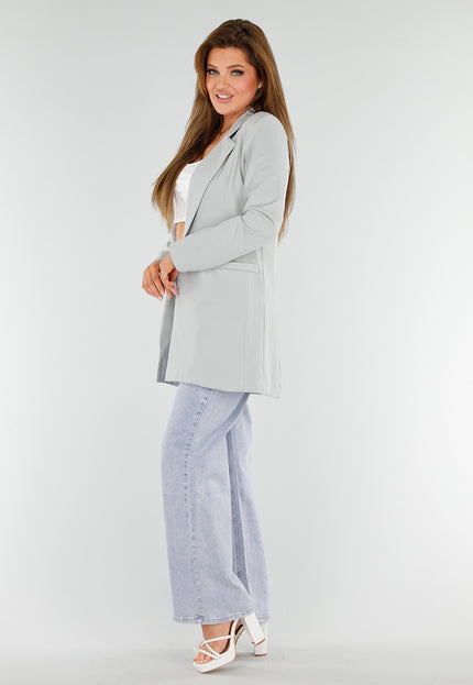 OP=OP.! Lichtgrijze Stretch Blazer
