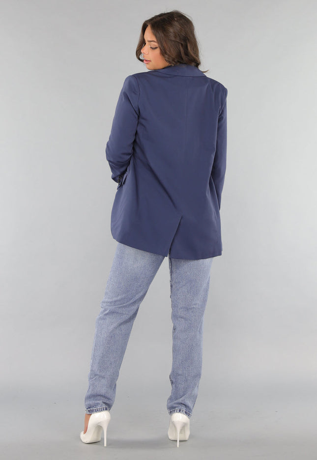OP=OP.! Navy Oversized Blazer met Tailleband