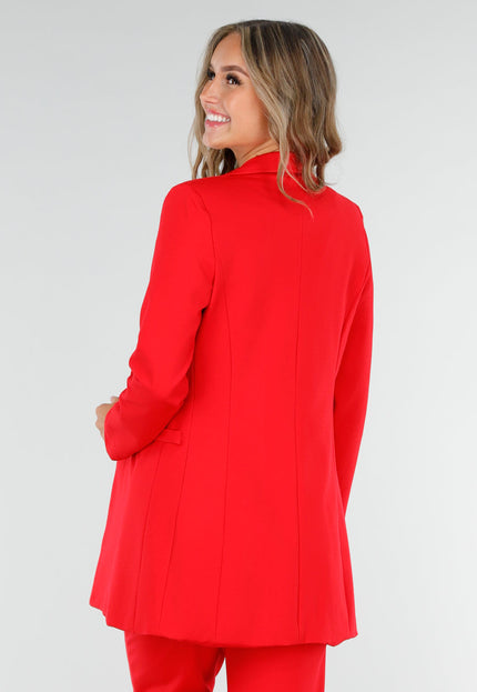 OP=OP.! Rode Halflange Stretch Blazer