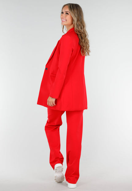OP=OP.! Rode Halflange Stretch Blazer