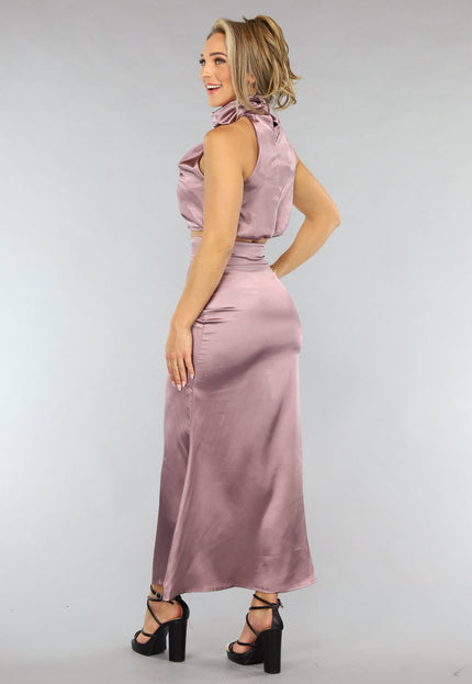 OP=OP.! Satijnen Blush Roze Two Piece