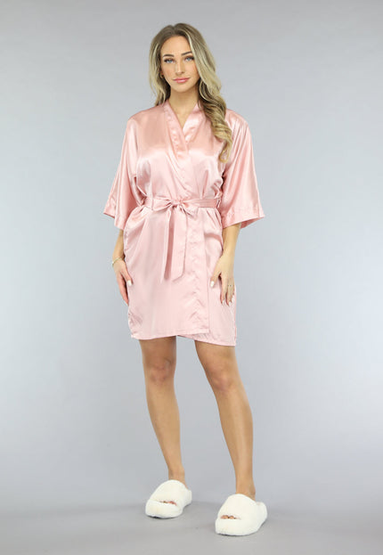 OP=OP.! Satin Baby Roze Kimono Kort