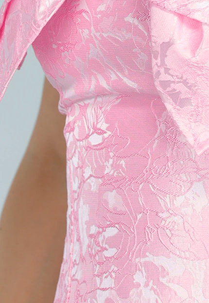 OP=OP.! Schattige Roze Strapless Jurk met Strik