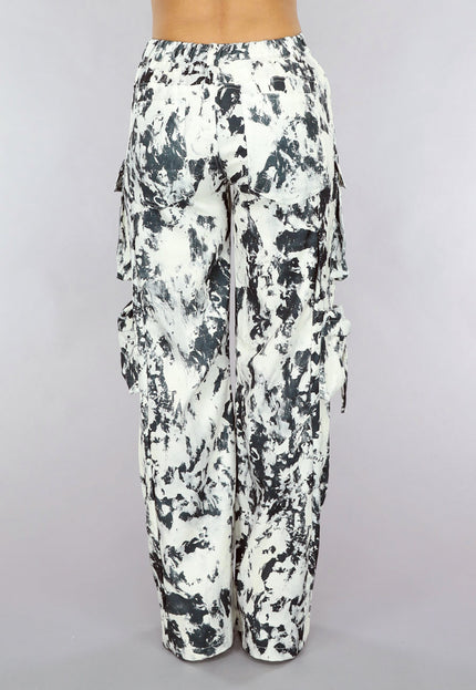 OP=OP.! Tall Zwart/Witte Gevlekte Utility Broek