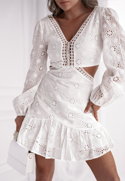OP=OP! Witte Ibiza Dress Broderie
