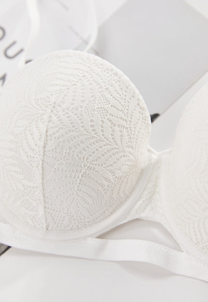 OP=OP.! Witte Kanten Push-Up BH met Beugel