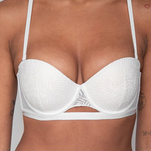 OP=OP.! Witte Kanten Push-Up BH met Beugel