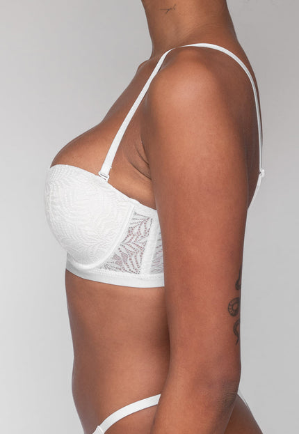 OP=OP.! Witte Kanten Push-Up BH met Beugel