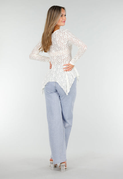 OP=OP.! Witte Kanten Stretch Top