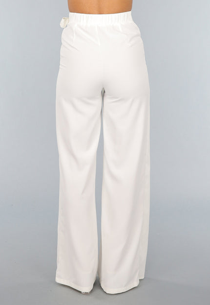 OP=OP.! Witte Pantalon met Overslag