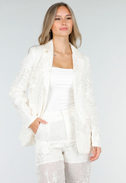 OP=OP.! Witte See through Pailletten Set