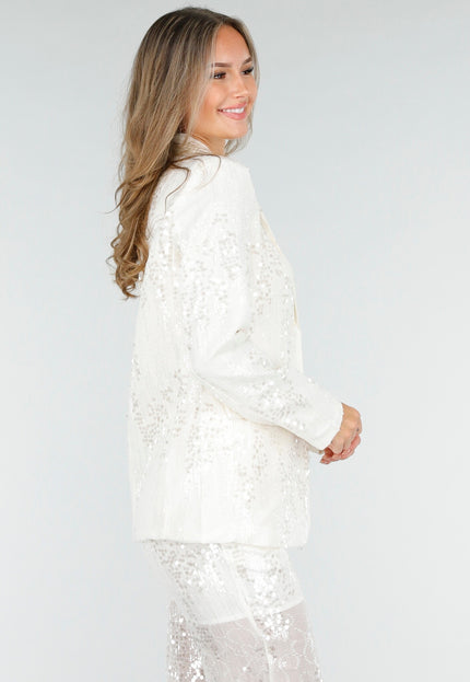 OP=OP.! Witte See through Pailletten Set