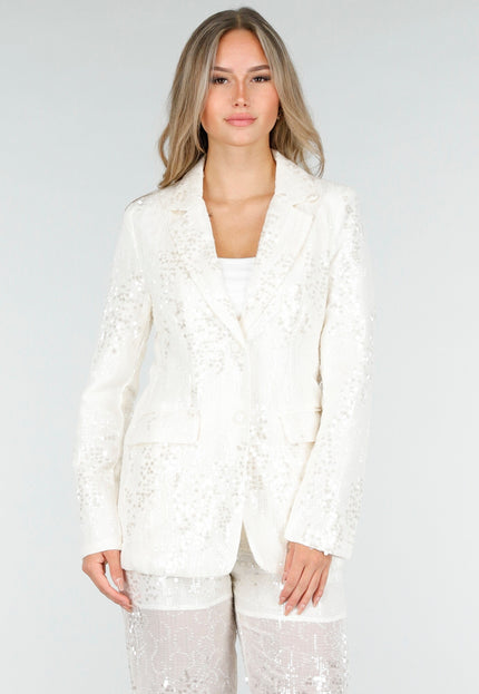 OP=OP.! Witte See through Pailletten Set