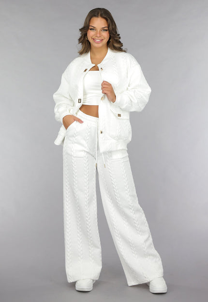 OP=OP.! Witte Two Piece met Kabelpatroon