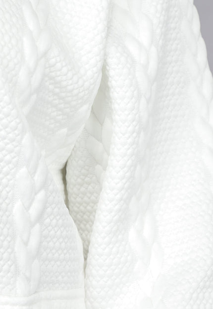 OP=OP.! Witte Two Piece met Kabelpatroon