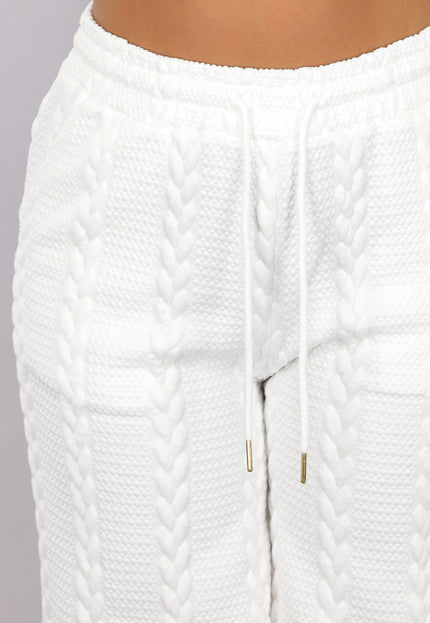 OP=OP.! Witte Two Piece met Kabelpatroon