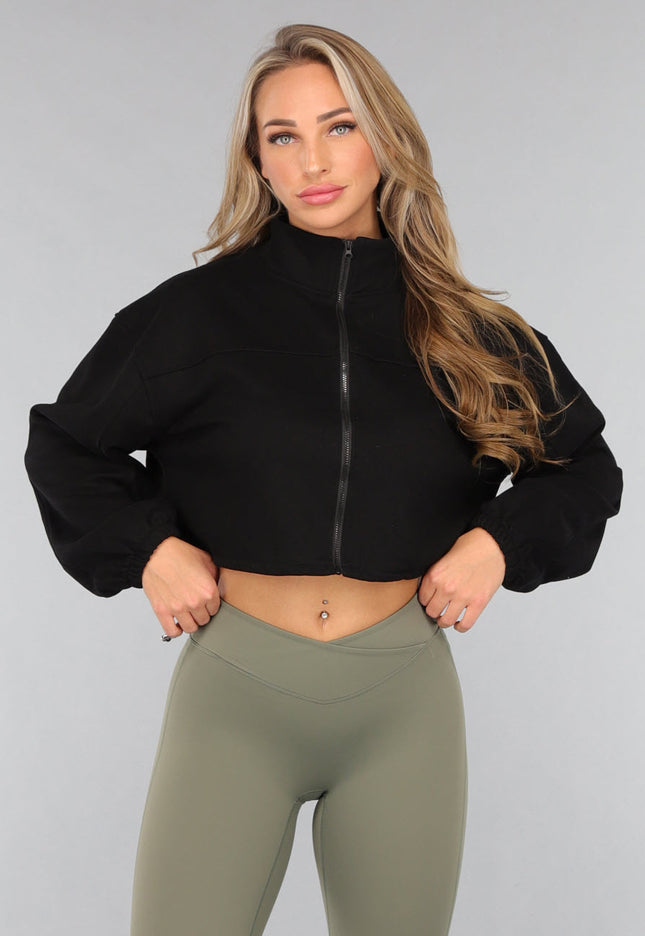 OP=OP.! Zwart Cropped Sportvest