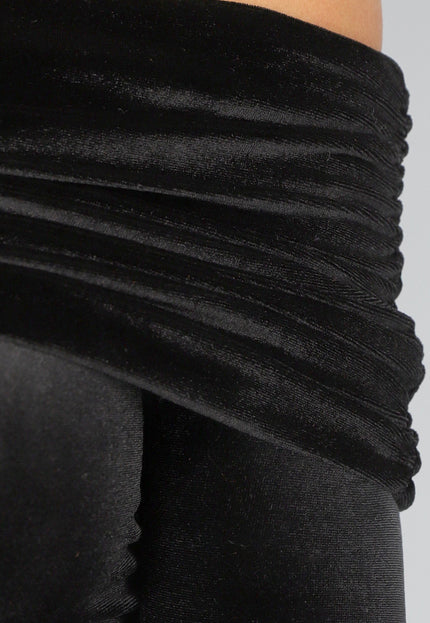 OP=OP.! Zwart Velvet Off Shoulder Topje