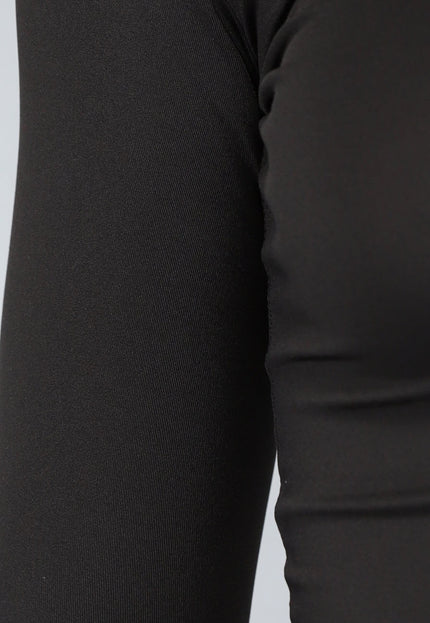 OP=OP.! Zwarte Basic Longsleeve Crop Top