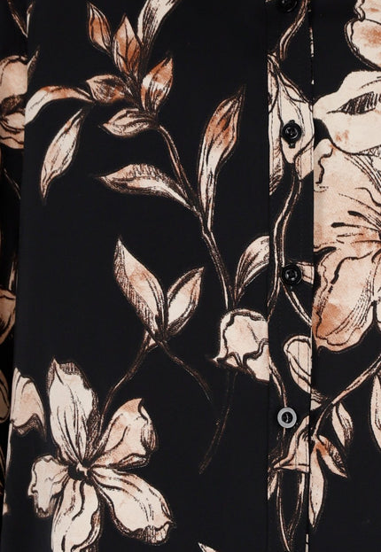 OP=OP.! Zwarte Blouse met Bloemenprint