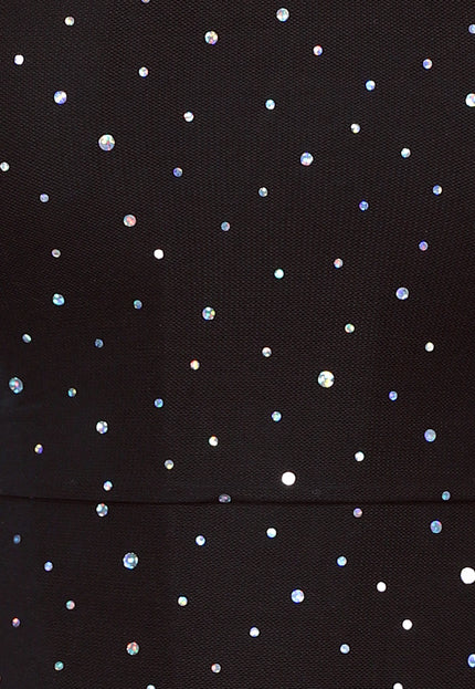 OP=OP.! Zwarte Glitter Korset Top