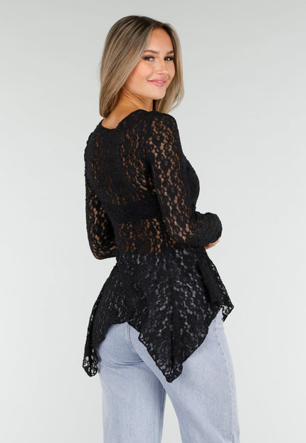 OP=OP.! Zwarte Kanten Stretch Top