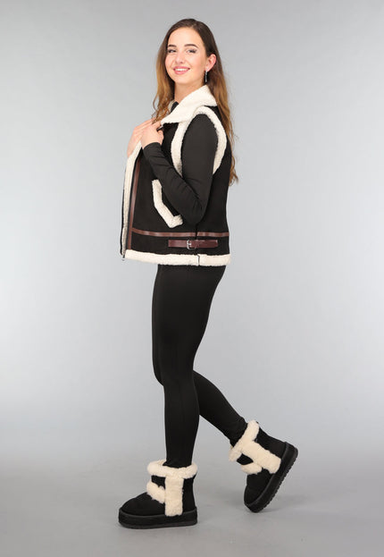 OP=OP.! Zwarte Teddy Boots met Dikke Zool