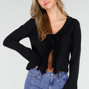 OP=OP.! Zwarte Top met Ruches