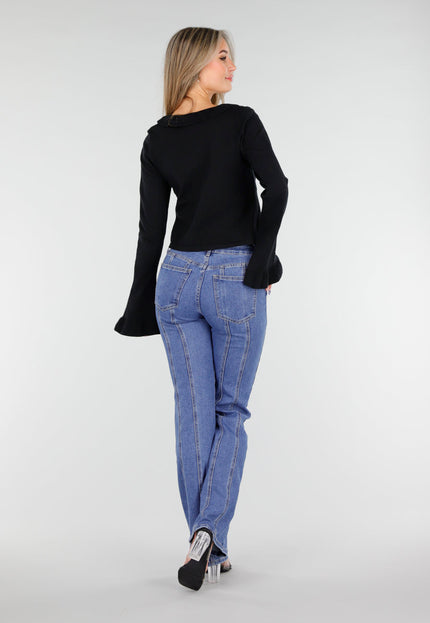 OP=OP.! Zwarte Top met Ruches